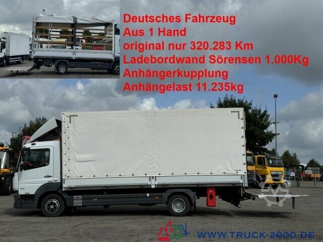 Фургон-шторник Mercedes-Benz Atego 818 Plane + Spriegel L+R LBW 1.000kg