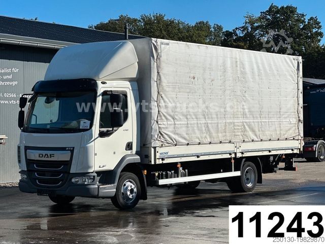 Фургон-шторник DAF LF 210 4x2 Pritsche+Plane, Ladebordwand 7,5 t.