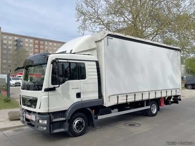 Фургон-шторник man 8.180 Pritsche + Plane 3x Edscha