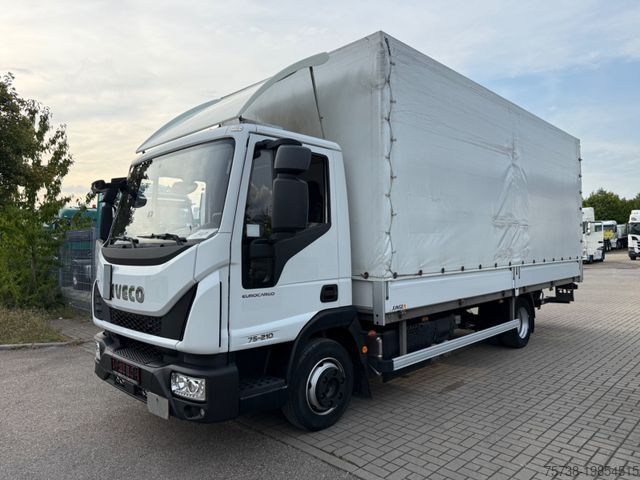 Фургон-шторник IVECO EuroCargo 75E21 Pritsche+Plane+LBW/Klima/3-Sitze