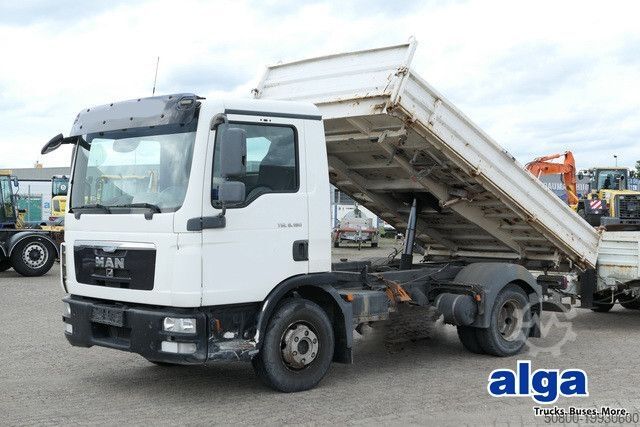 Трёхсторонний самосвальный фургон MAN 8.180 TGL BB 4x2, Meiller, 2x AHK, 3. Sitz