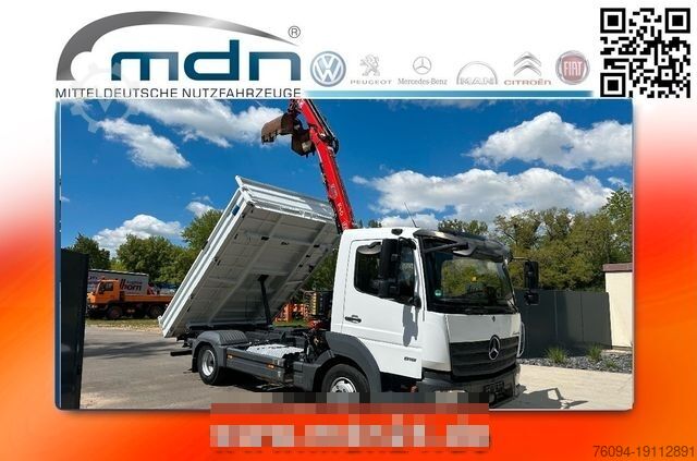 Трёхсторонний самосвальный фургон MERCEDES-BENZ Atego 818 Kipper KRAN Greifer FUNK 2x AHK