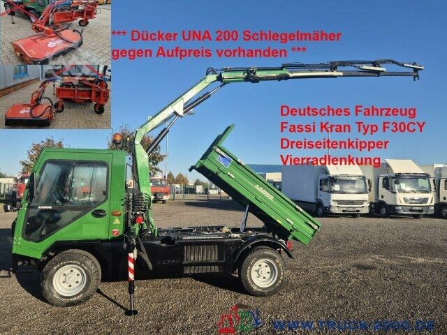 Фургон с высокой крышей Multicar Ladog 4x4 Kipper mit Fassi Kran 5+6 Steuerkreis