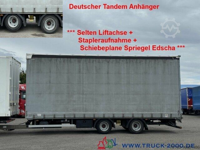 Открытый прицеп с тентом  RUFA Liftachse + Stapleraufnahme +Schiebeplane