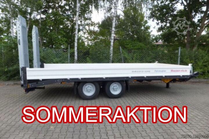 Низкорамный прицеп Möslein TTT 11- 6,28 Weiß  Neuer Tandemtieflader
