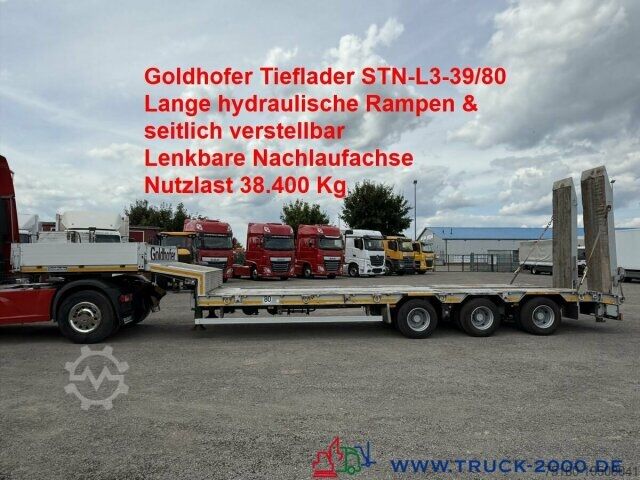 Низкорамный полуприцеп Goldhofer STN-L3-39/80 3Achsen hydraulische Rampen ABS/EBS