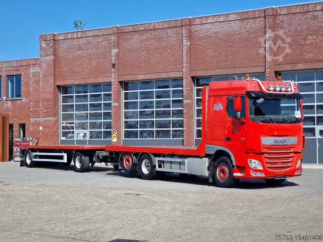Грузоподъемная платформа DAF XF 410 6x2 SpaceCab - Flatbed - Euro 6 + 2 axle...