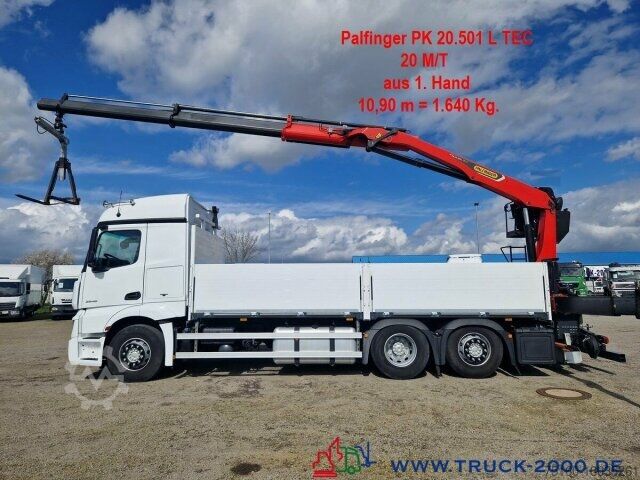 Бортовой грузовик Mercedes-Benz Actros 2548 6x2 Kran PK20501 bei 11m/1,64 Tonnen