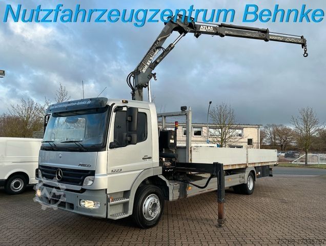 Бортовой грузовик MERCEDES-BENZ Atego 1223 BL 7.2m Pritsche/Atlas Kran/AC/2x AHK