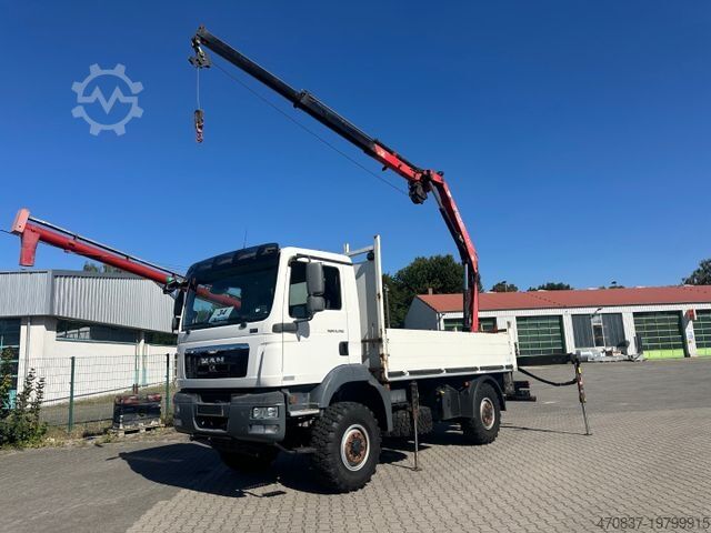 Бортовой грузовик MAN TGM 13.250 / 4x4 / Fassi F 95 / Funk / Seilwinde