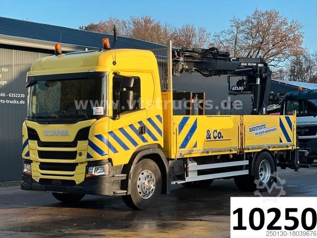 Бортовой грузовик SCANIA G280 4x2 Pritsche Atlas Heckladekran, Steinzange