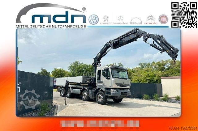 Бортовой грузовик RENAULT Kerax 410 8x4 Pritsche KRAN 28m + Flyjib FUNK