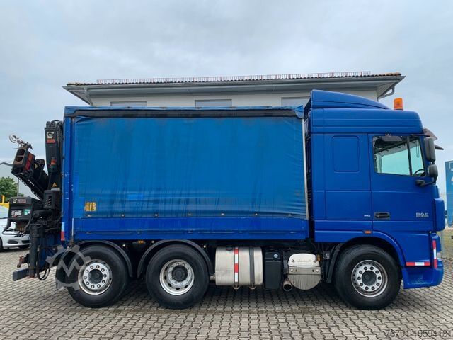 Бортовой грузовик DAF XF 105.410 6x2_ SC_ Hiab 122HiDuo_ Funk_ Euro5