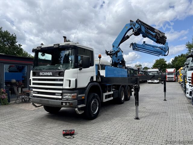 Бортовой грузовик Scania P124 360 6X6 Palfinger 48000 bis 32 Meter