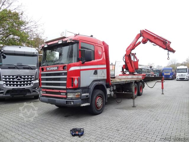 Бортовой грузовик Scania R144 460 6X4 Fassi 360 bis 25 Meter