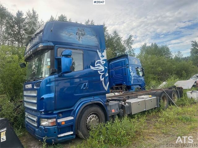 Система BDF Scania R500 container truck w/ lift and replaced engine.