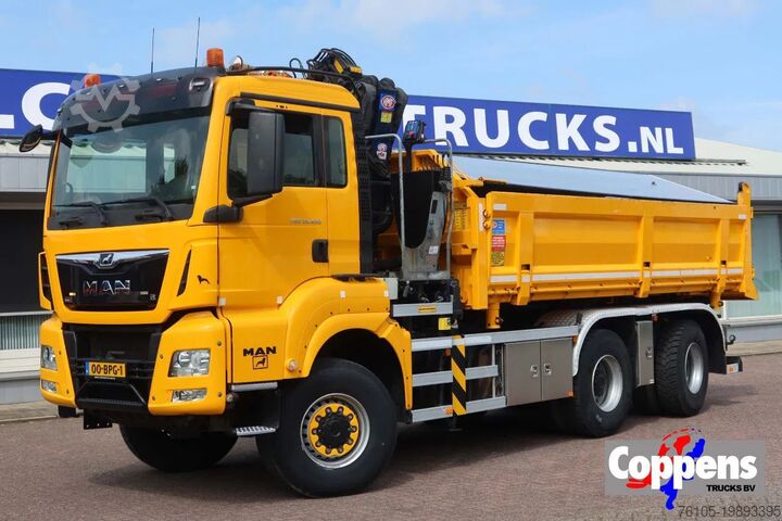 Самосвал с краном MAN TGS 33.420 2 Zijdige kipper + Kraan 6x6 Stuur as