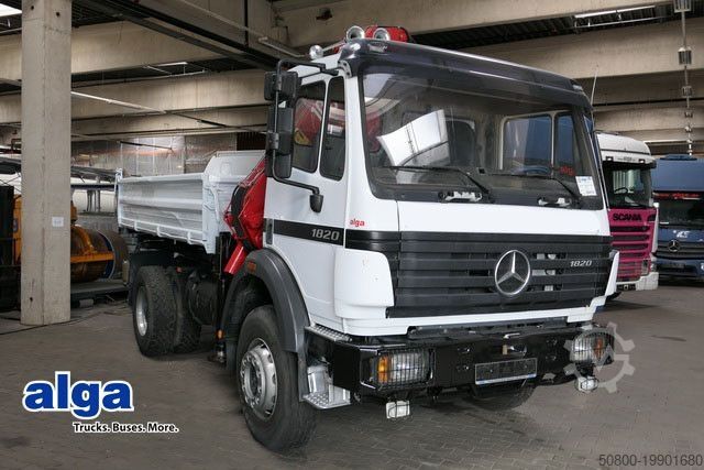 Самосвал MERCEDES-BENZ 1820 AK 4x4, HMF 1003 K2, Allrad, AHK, Blattfed.