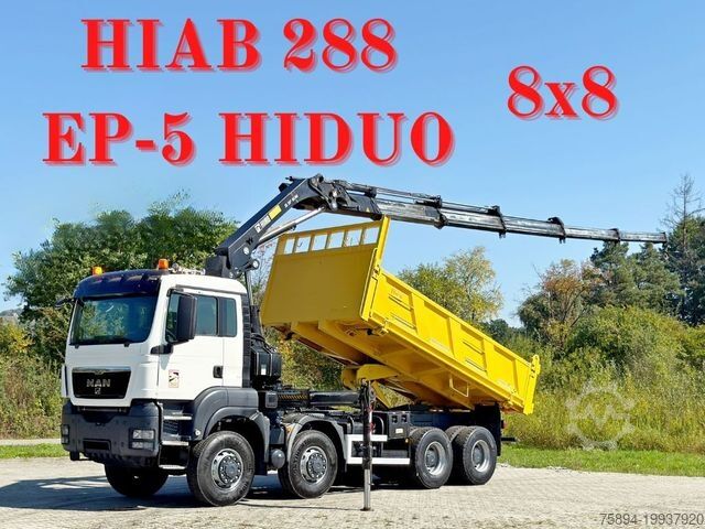 Самосвал MAN TGS 32.510 * HIAB 288 EP - 5HIDUO/ FUNK * 8x8