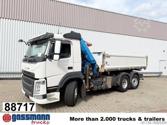 Самосвал Volvo FM 460 6x2, Lenk-/Liftachse, Alu-Bordwände, Kran