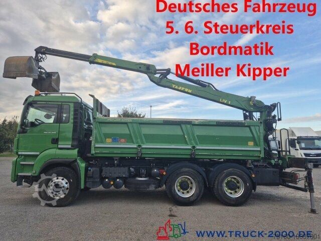 Самосвал MAN TGS 26.500 6x4 Meiller + Kran + Bordmatik 137TKM