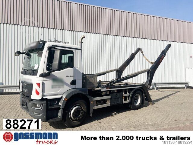 Самосвал MAN TGM 18.320 4x2 BL, Hiab Tele-Absetzanlage, Funk