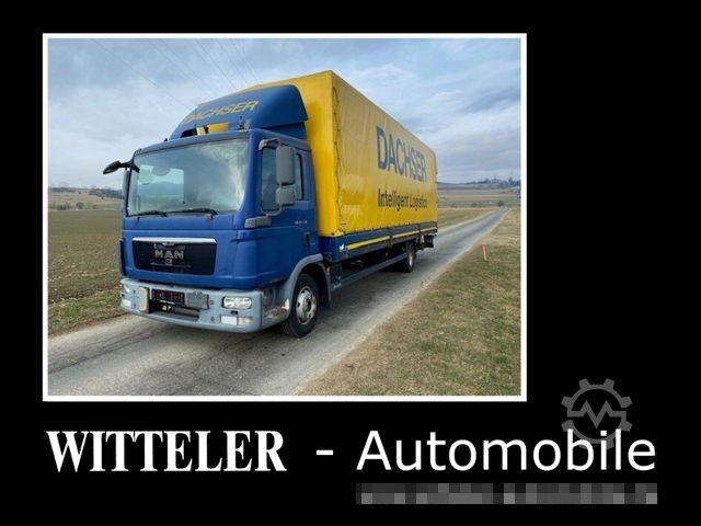 Бортовой грузовик с тентом MAN MAN TGL 12.250 BL Pritsche/Plane 8 m+LBW 1,5 to