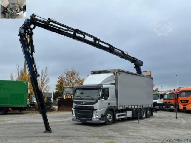 Бортовой грузовик с тентом VOLVO FM 420 6x2 Pritsche Heckkran 27m/t,Funk,Jib ,E6
