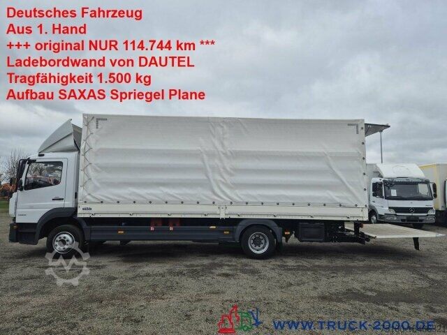Бортовой грузовик с тентом Mercedes-Benz Atego 1223 L Plane + Spriegel L+R LBW nur 114TKM
