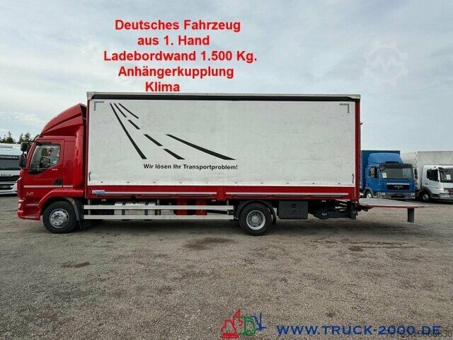 Бортовой грузовик с тентом DAF LF260 Plane Spriegel Bett LBW BÄR 1.500 Kg AHK