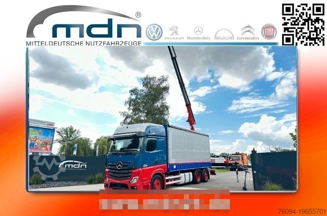 Бортовой грузовик с тентом MERCEDES-BENZ Actros 2548 6x2 Pritsche KRAN Edscha lift/lenk