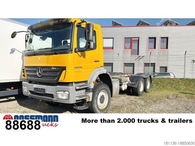 Шасси грузовика Mercedes-Benz Axor 2629 K 6x4, PTO, Steel, Manual, 6-Zylinder