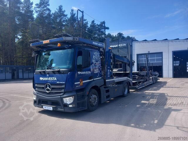 грузовик для перевозки автомобилей Mercedes-Benz Actros 1843 LS Car carrier + Rolfo