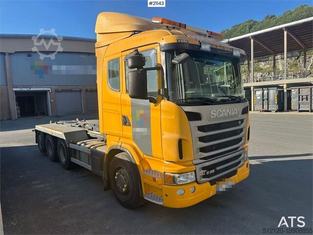 Система крюкообразных рычагов Scania G480 8x4 hook truck w/ 24 t/m hook and two sets of