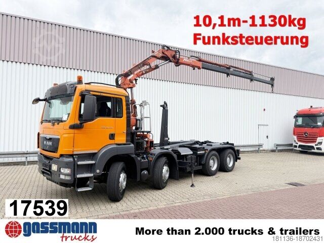 Крюковой мусоровоз MAN TGS 35.440 8x4 BL, Meiller 19.62, Atlas Kran