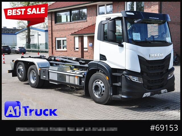 Крюковой мусоровоз IVECO X-Way AD 420 Hiab 21S59 Lenk- Liftachse, Garantie