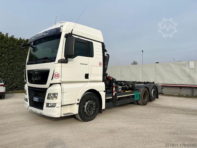 Крюковой мусоровоз MAN MAN TGX 26.480 SCARRABILE CON GRU DIETRO CABINA