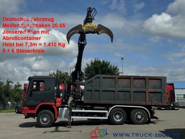 Крюковой мусоровоз Mercedes-Benz Actros 2544 Meiller 20.65+ Mulde Kran 7,3m=1,4t.