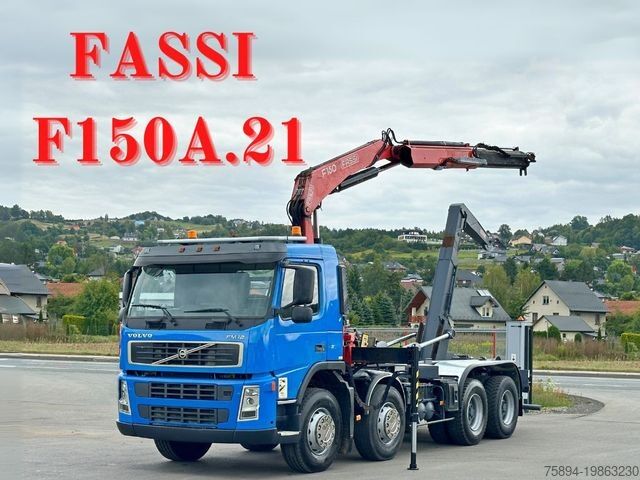 Крюковой мусоровоз VOLVO FM 12.420 * FASSI F150A.21 * 8x4 * TOP