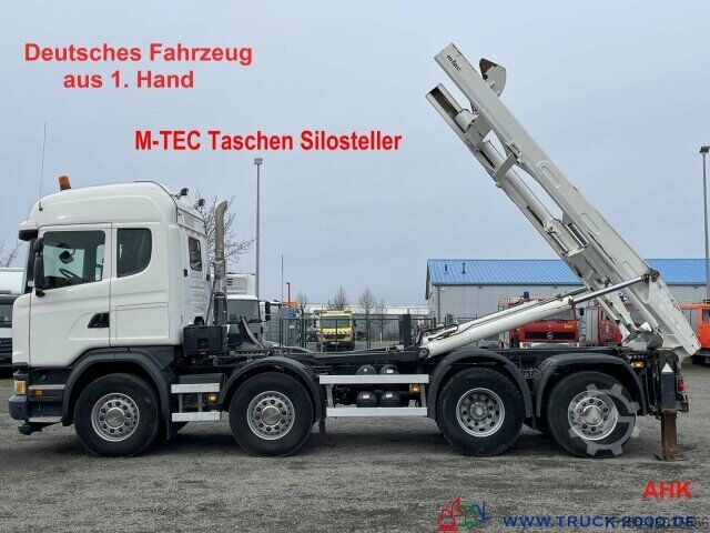Крюковой мусоровоз Scania G 450 8x2 M-TEC Silosteller Retar. Deutscher LKW