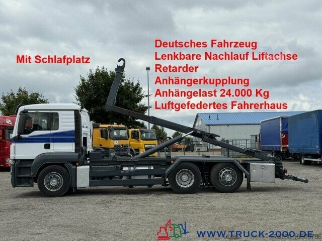 Крюковой мусоровоз MAN TGA 26.480 Palift Bett+ Retarder+ AHK 24.000 Kg