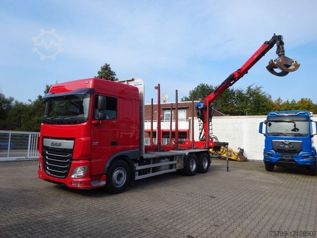 Лесовоз DAF XF 510 + EPSILON M120 Z79 Holzkran +Greifer