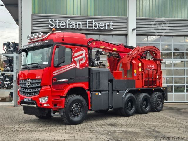 Лесовоз MERCEDES-BENZ TUROX 8x8 Eschlböck Biber 92 Holzhacker / 1.512h
