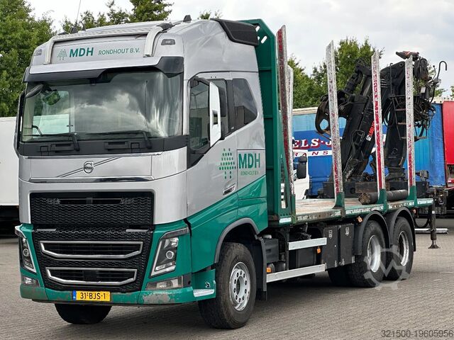 Транспортировщик древесины Volvo FH 16.750 6x4 Hiab 125Z Crane Engine Problem! W...