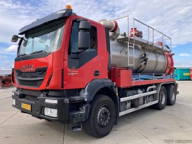 Ассенизаторская машина Iveco Eurotrakker 410 6X4 COMBI ZUIG PERS RVS TANK