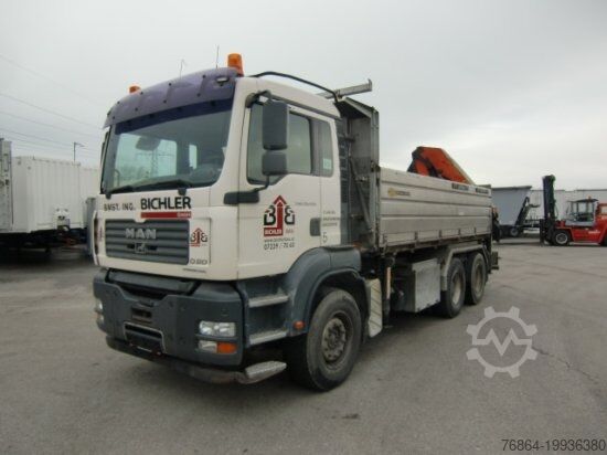 Трехсторонний самосвал MAN TGA 33.430 6X4 KIPPER, MANUEL, E4 PALFINGER BLATT-BLATT
