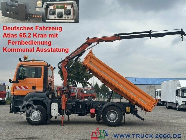 Трехсторонний самосвал MAN 18.320 4x4 Atlas Kran + Winterdienstausstattung