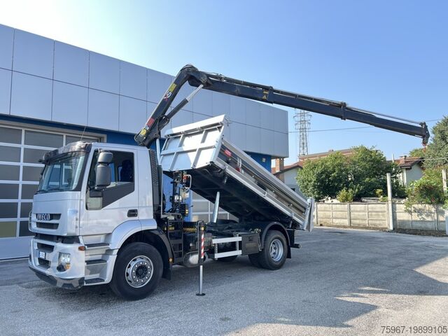 трехсторонний самосвал с краном Iveco Stralis 310