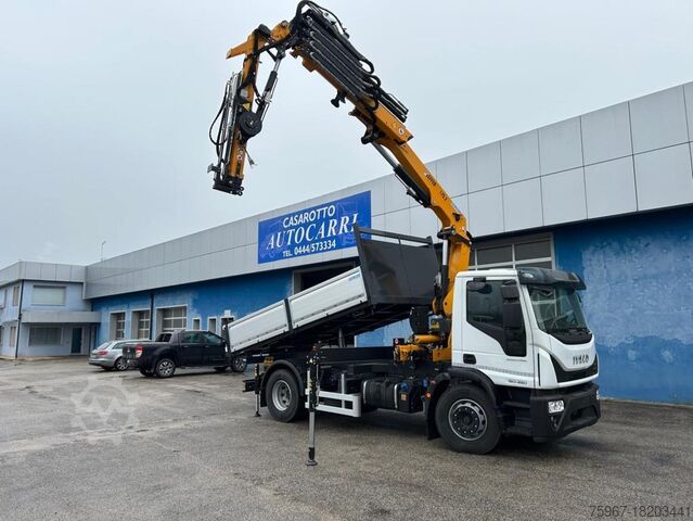 трехсторонний самосвал с краном Iveco Eurocargo 180-280