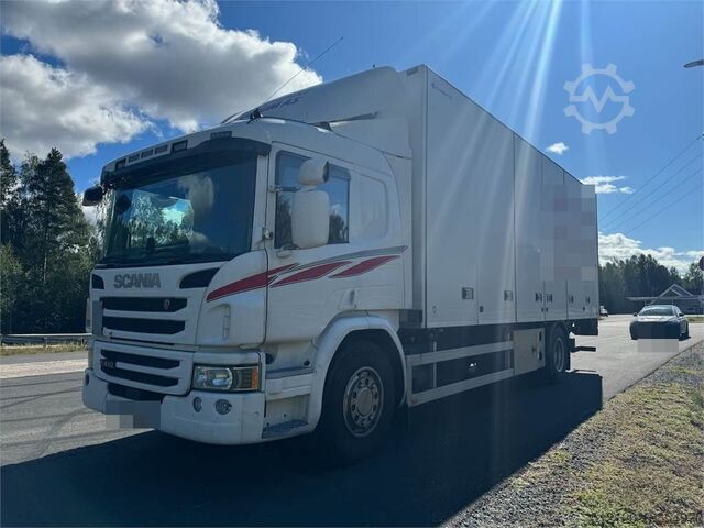 Чемодан Scania P410 4x2 Box truck w/ full side opening and lift.